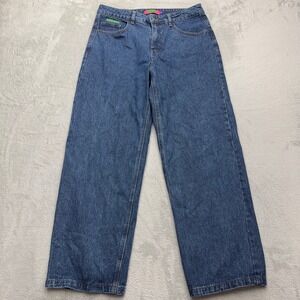 Empyre Jeans Womens 10 Blue Medium Wash Wide Leg Baggy Skater Streetwear Retro